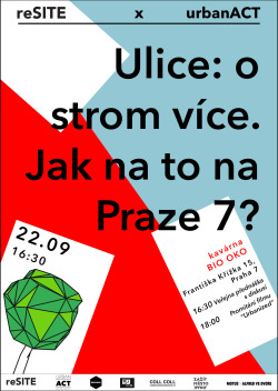 Pokud ještě nemáte plány na sobotu 22.09.2012, udělejte si volno a připravte se strávit celý den ve víru městských akcí, které pořádá Auto*Mat pod názvem &ldquo;Zažít město jinak&rdquo;. Tahle skvělá akce vám už posedmé přináší do víc jak dvaceti pražských čtvrtí život, pohodu, skvělé akce, dobrou náladu a hlavně - příklad, jak by život v Praze mohl vypadat.
Letošním podtitulem Zažít město jinak je „Poznej souseda – sdílejte společný prostor a inspirujte se navzájem“, vydejte se proto se svými sousedy ven před barák a společně objevte, co si pro vás dobrovolníci ze všech koutů Prahy připravili! A pokud svoje sousedy neznáte, nevadí, máte jedinečnou šanci je poznat!
urbanACT si ve spolupráci s reSITE, COLL COLL, Alfréd ve dvoře a BIO OKO připravil program na téma &ldquo;Ulice: o strom více. Jak na to na Praze 7?&rdquo;, v jehož rámci uvidíte přednášku Marie Davidové a Krištofa Hanzlíka o městě, budete moci shlédnout film Urbanized nebo si jenom odpočinout v ulici Františka Křížka na paletách. 
V rámci Zažít město jinak tady taky najdete výtvarnou dílnu Tadyto, tančírnu, občestvení od Vývařovny a další! Nenechte si ujít!
A pokud vám sobota přijde krátká, vydejte se do Dejvic, kde se koná druhý ročník partnerského festivalu Živé město! 
Více informací na webu Auto*matu, Zažít město jinak, Živé město a samozřejmě reSITE! Těšte se spolu s námi!